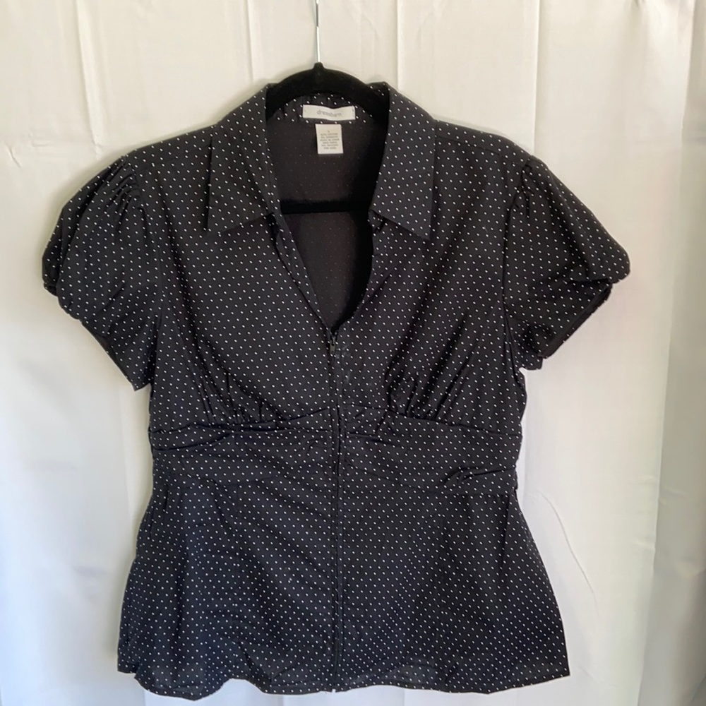 Dress barn polkadot cap sleeve top